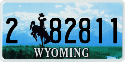 WY license plate 282811