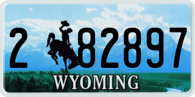 WY license plate 282897