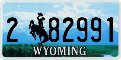 WY license plate 282991
