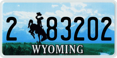 WY license plate 283202