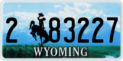 WY license plate 283227