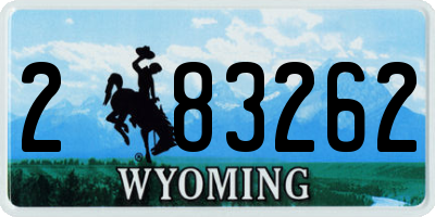 WY license plate 283262