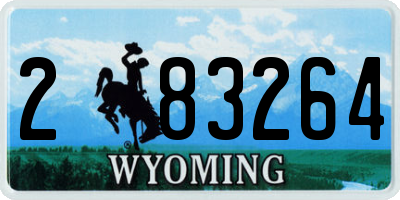 WY license plate 283264