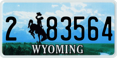 WY license plate 283564