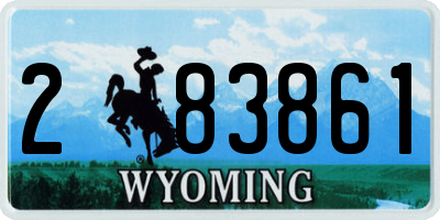 WY license plate 283861
