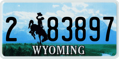 WY license plate 283897