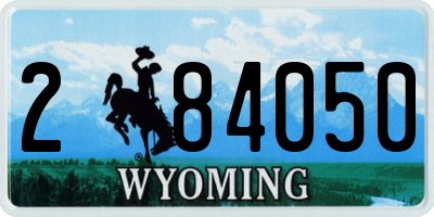 WY license plate 284050