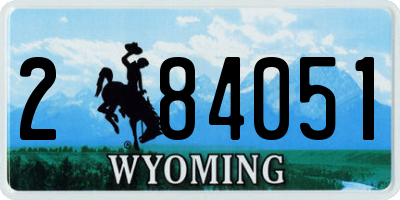 WY license plate 284051