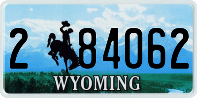 WY license plate 284062