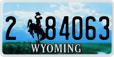 WY license plate 284063