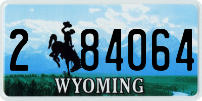 WY license plate 284064