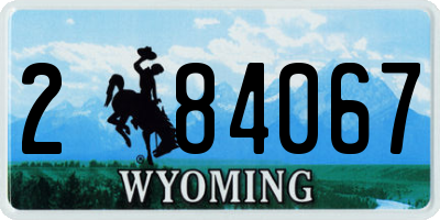 WY license plate 284067