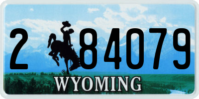 WY license plate 284079