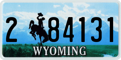 WY license plate 284131