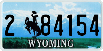 WY license plate 284154