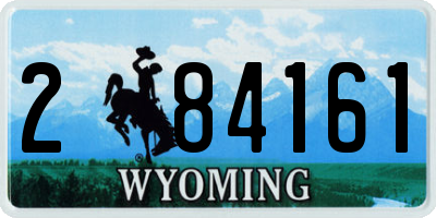 WY license plate 284161