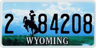 WY license plate 284208