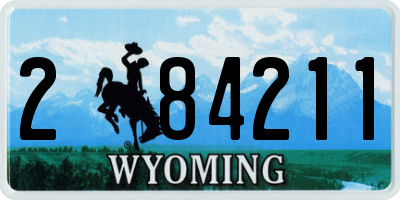 WY license plate 284211