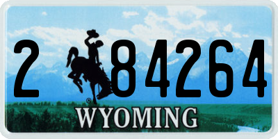 WY license plate 284264