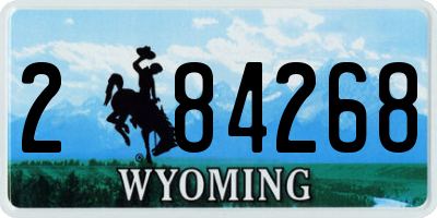 WY license plate 284268