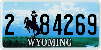 WY license plate 284269