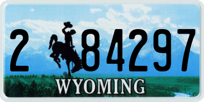 WY license plate 284297