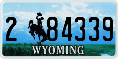 WY license plate 284339