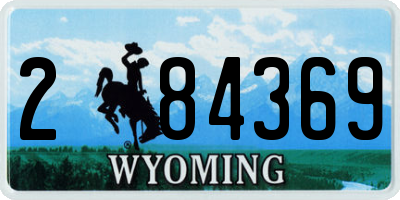 WY license plate 284369