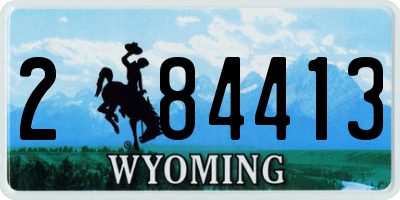 WY license plate 284413