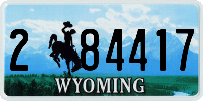 WY license plate 284417