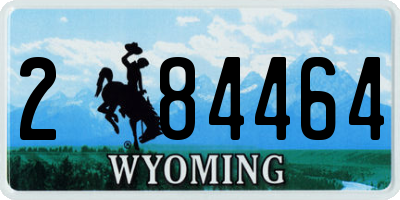 WY license plate 284464