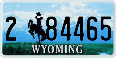 WY license plate 284465