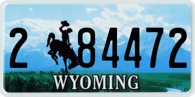 WY license plate 284472