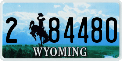 WY license plate 284480