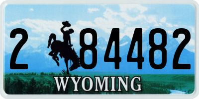 WY license plate 284482