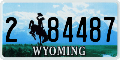 WY license plate 284487