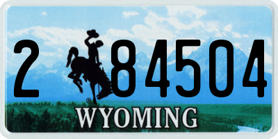 WY license plate 284504