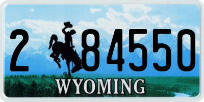 WY license plate 284550