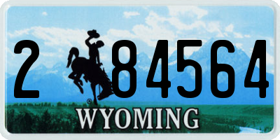 WY license plate 284564