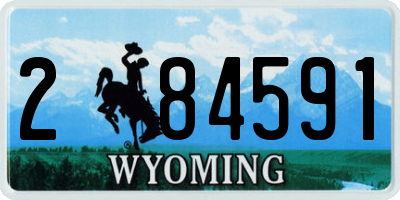 WY license plate 284591