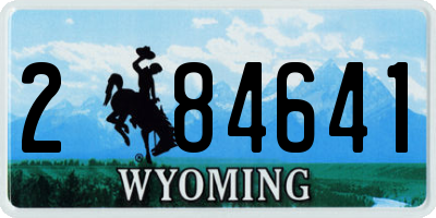 WY license plate 284641