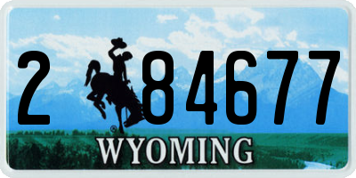 WY license plate 284677
