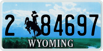 WY license plate 284697