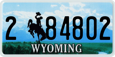 WY license plate 284802
