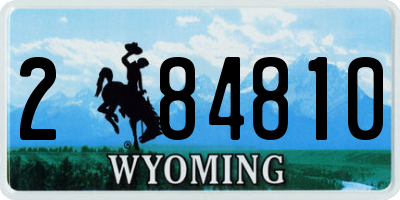 WY license plate 284810
