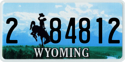 WY license plate 284812