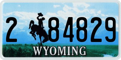 WY license plate 284829