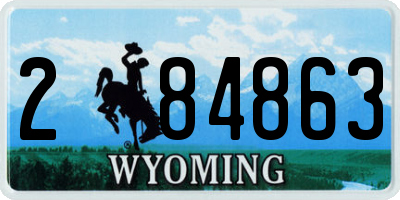 WY license plate 284863