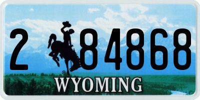 WY license plate 284868