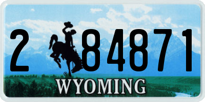 WY license plate 284871